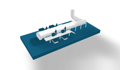 Casting degating & sorting conveyor