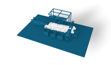 Steel belt conveyor for robotic sorting